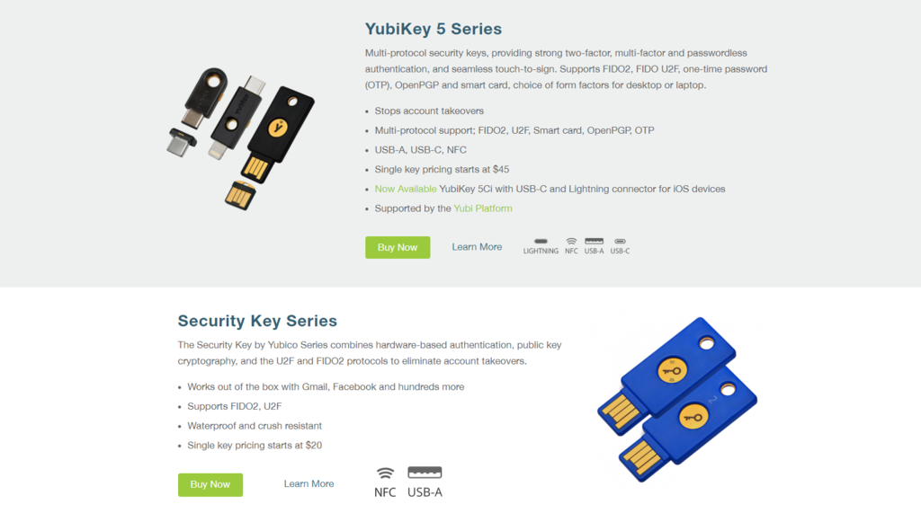 cost of yubikey